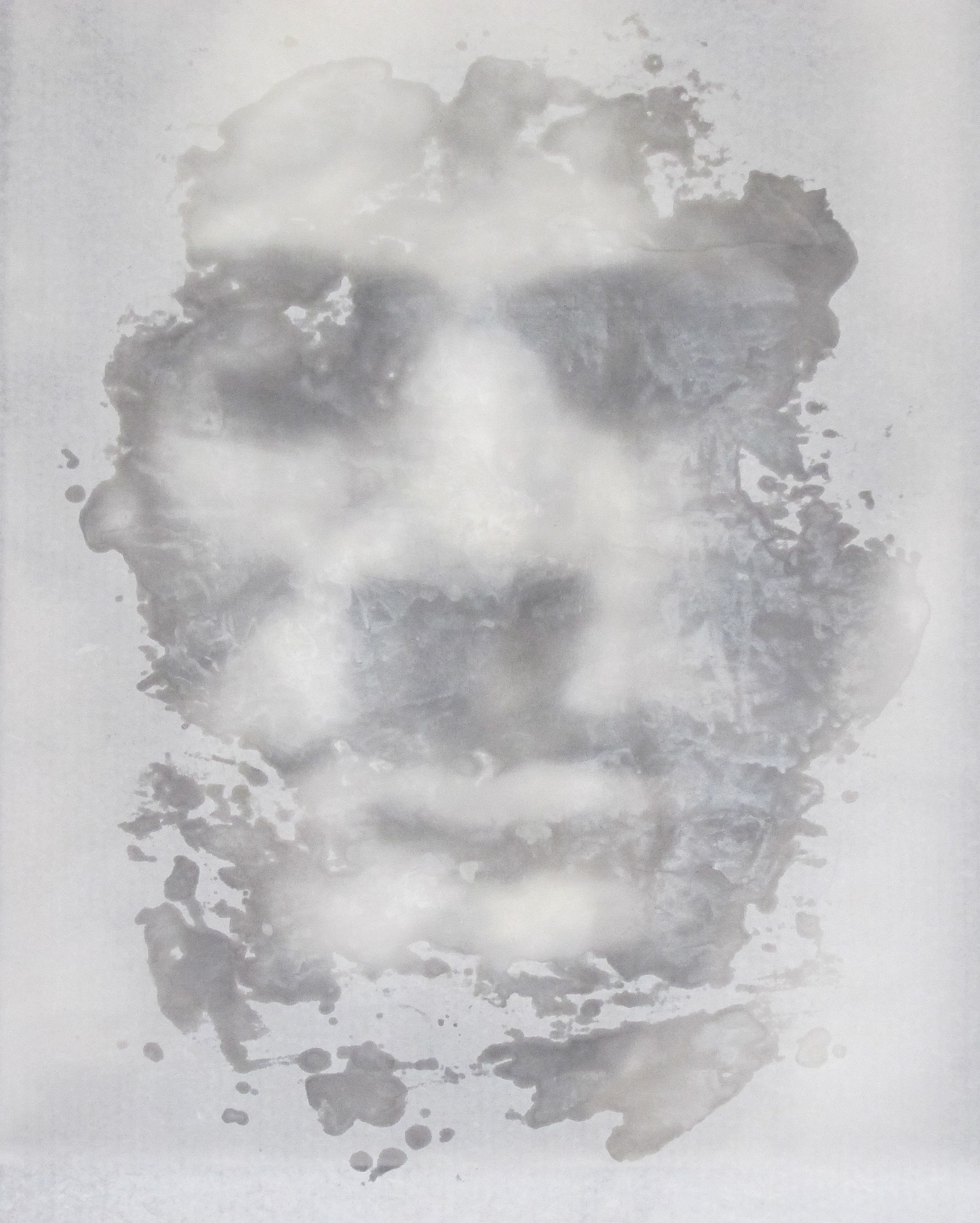 Breath, a veiled drawing in wax and mixed media on mulberry paper by Laura Ellenberger